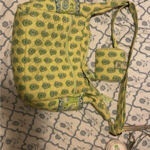 Vera Bradley Yellow and Blue Floral Shoulder Bag